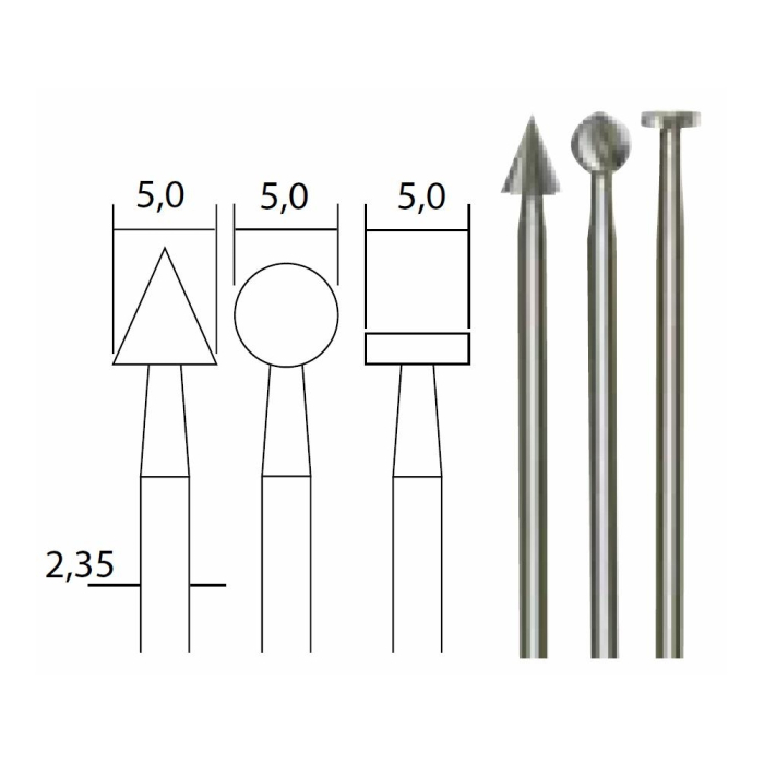 Set 3 freze din aliaj de otel-wolfram-vanadiu, Proxxon 28720 [2]