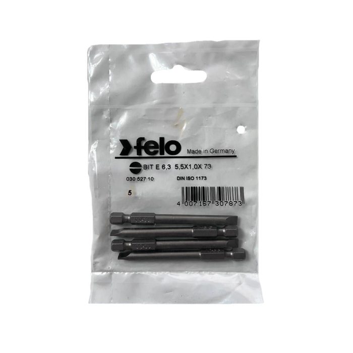 Set 5 biti Felo, seria Industrial profil Drept, E6.3, 5.5x1.0mm, 73mm [1]