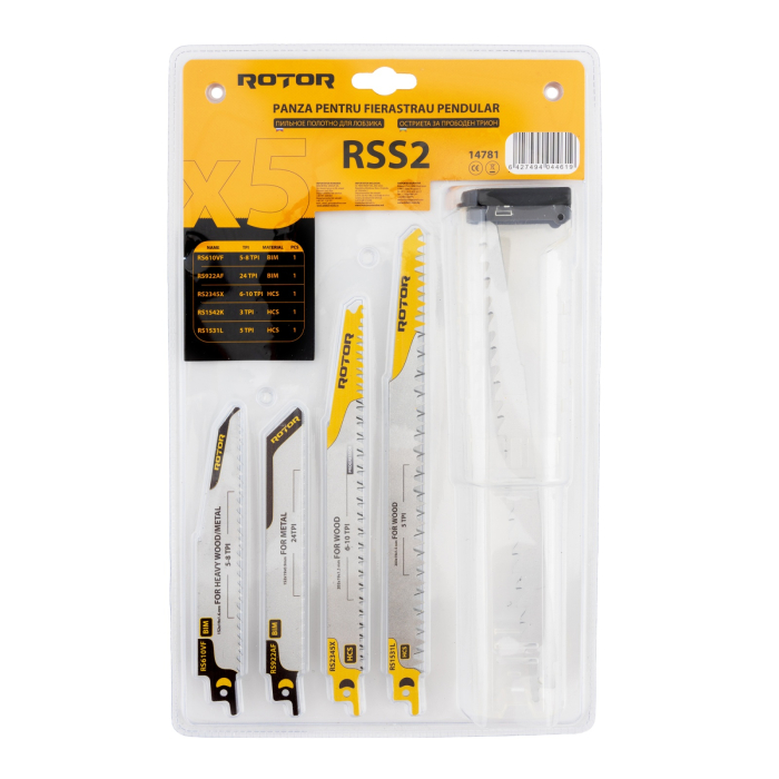 Set 5 Panze fierastrau sabie pentru Lemn/Metal ROTOR RSS2 [2]