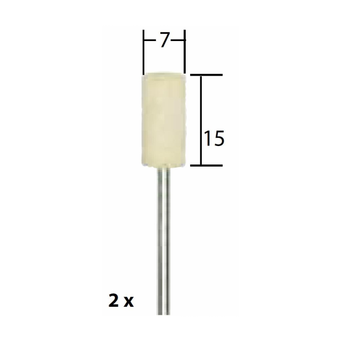 Set biax-uri cilindrice pentru lustruire, din pasla, Proxxon 28802 [2]