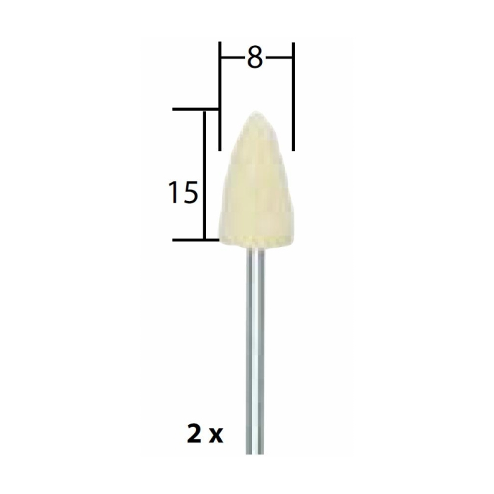 Set biax-uri conice pentru lustruire, din pasla, Proxxon 28801 [2]