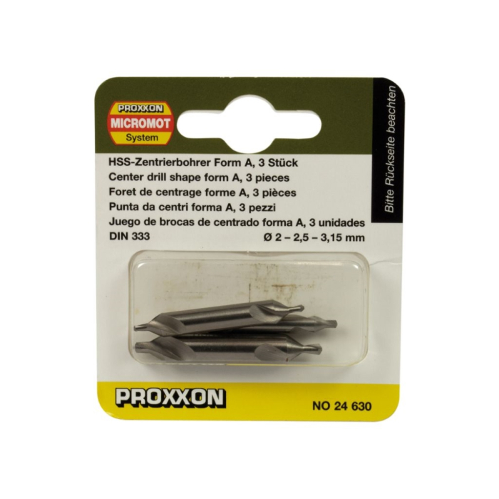 Set burghie HSS pentru centruire, Proxxon 24630 [2]