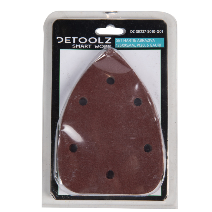 Set hartie abraziva 135x95mm P120 6 gauri (10/set) [4]