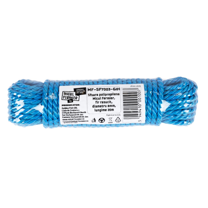 Sfoara polipropilena Micul Fermier, fir rasucit, diametru 8mm, lungime 20m [3]
