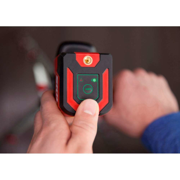 SKIL 1912 AA Nivela laser cu linie în cruce, lumina verde, raza actiune 20m, prindere trepied 1/4, Accu Li-Ion, include incarcator micro USB si clema de prindere [4]