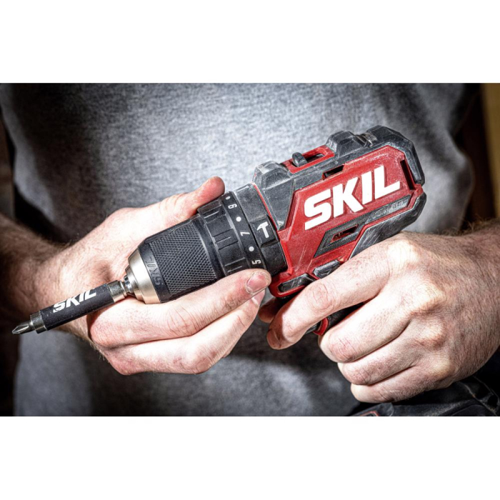 SKIL 3075 HA masina de gaurit cu percutie, 0-500/0-1800/min, compact Brushless, geanta de transport+set de 6 biti, incarcator, 2xAccu [12]