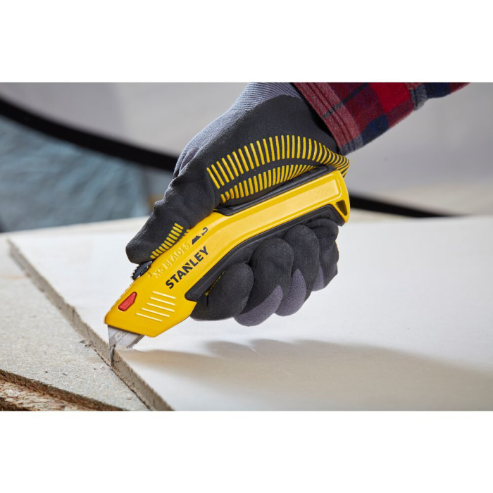 Stanley 0-10-237, Cutter cu lama retractabila si auto-incarcare, 150mm + 5 lame trapezoidala 19mm [2]