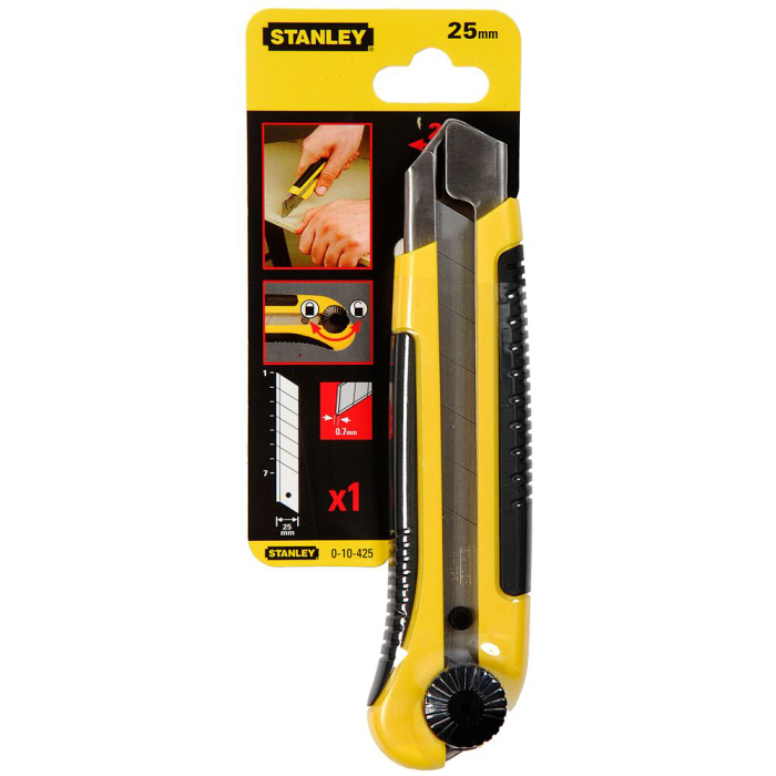 Stanley 0-10-425, Cutter cu blocarea lamei prin roata, DynaGrip, 180mm + o lama segmentata 25mm [8]