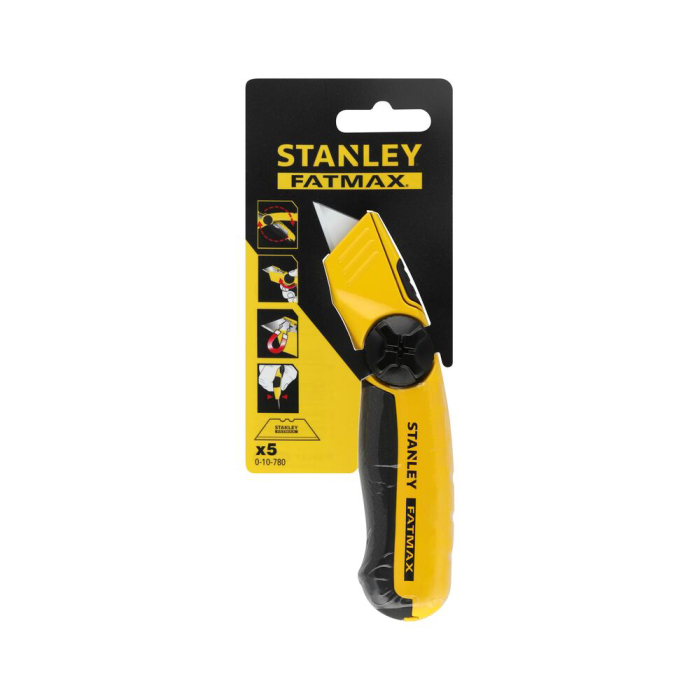 Stanley 0-10-780, Cutter cu lama fixa FatMax, 170mm + 5 lame trapezoidale 19mm [5]
