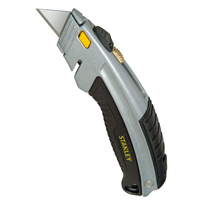 Stanley 0-10-788, Cutter cu lama retractabila, InterLock, 180mm + 3 lame trapezoidale 19mm [2]