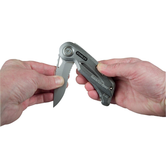 Stanley 0-10-813, Cutit uilitar sport Quickslide, lama cu zimti + slider cu lama de zinc, 120mm [12]