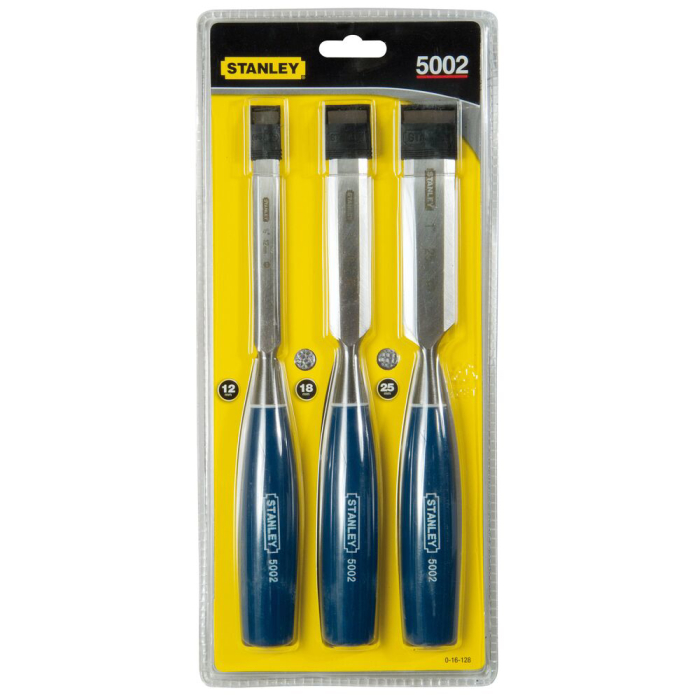 Stanley 0-16-128, set 3 dalte 5002 pentru lemn, 12, 18 si 25mm, blister [2]
