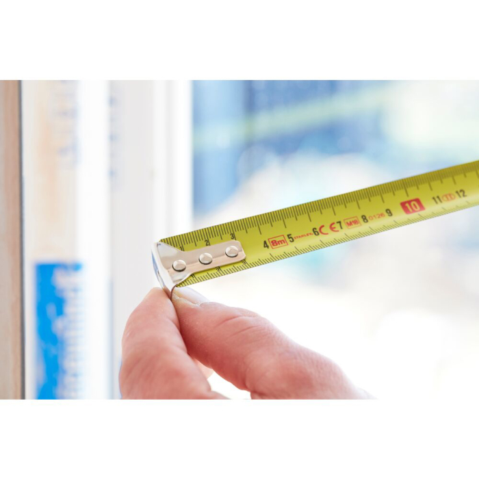 Stanley 0-30-657, ruleta Tylon 8m, tru-zero, protectie din cauciuc, anti-alunecare, 8m x 25mm, blister [9]