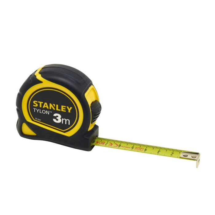 Stanley 0-30-687, ruleta Tylon 3m, tru-zero, protectie din cauciuc, anti-alunecare, 3m x 13mm, blister [3]