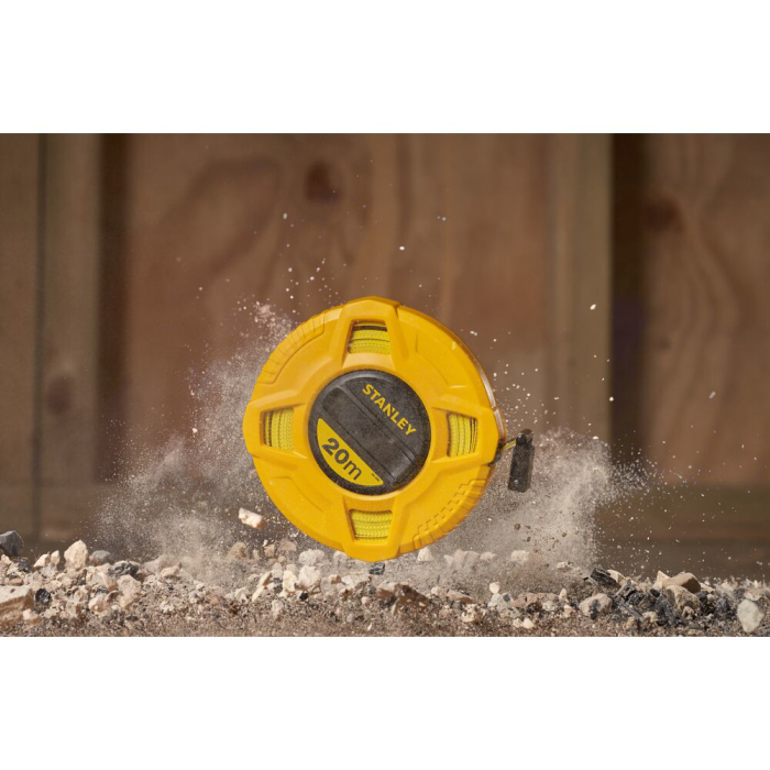Stanley 0-34-296, ruleta inchisa cu banda de fibra de sticla 20m, tru-zero, vizibilitate ridicata, 20m x 13 mm, blister [6]