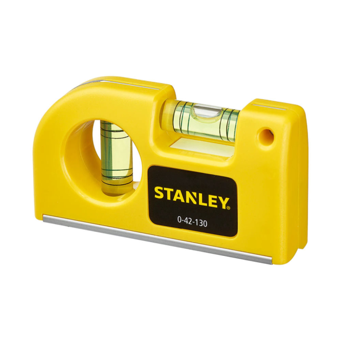Stanley 0-42-130, nivela magnetica de buzunar, 8.7 cm, 2 fiole, blister [1]