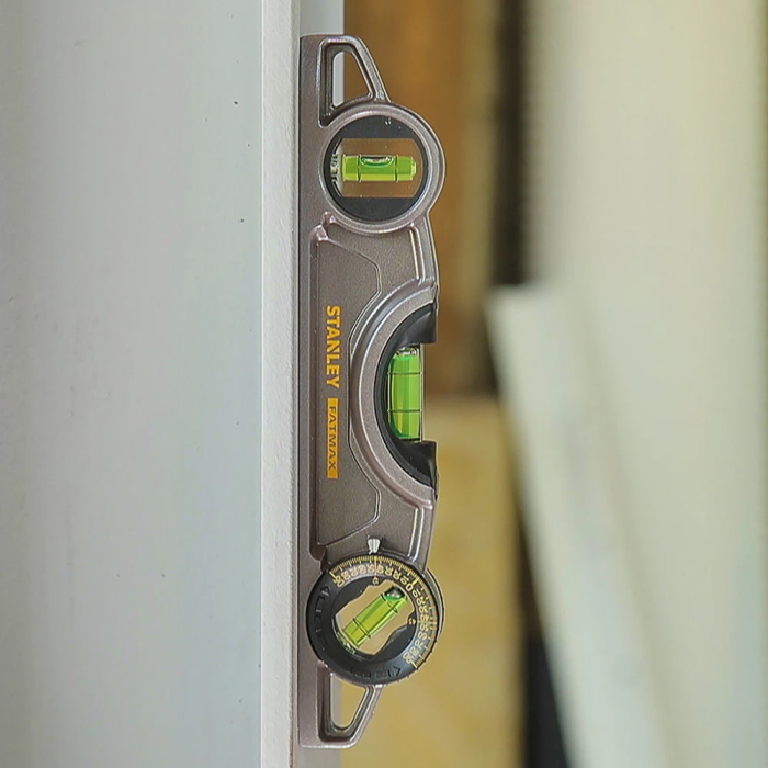 Stanley 0-43-609, nivela magnetica fatmax pro din aluminiu, 25 cm, 3 fiole, blister [3]