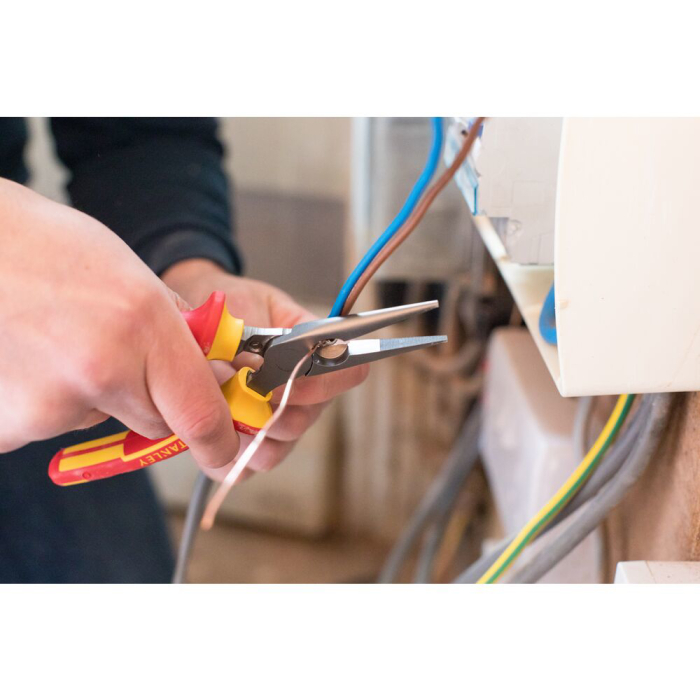 Stanley 0-84-007, cleste cu varf lung semirotund VDE maxsteel, 200 mm, blister [3]