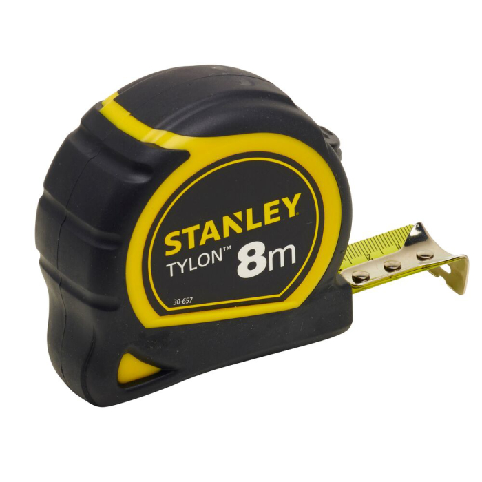 Stanley 1-30-657, ruleta Tylon 8m, tru-zero, protectie din cauciuc, anti-alunecare, 8m x 25mm [2]