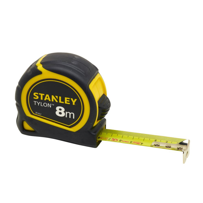 Stanley 1-30-657, ruleta Tylon 8m, tru-zero, protectie din cauciuc, anti-alunecare, 8m x 25mm [3]