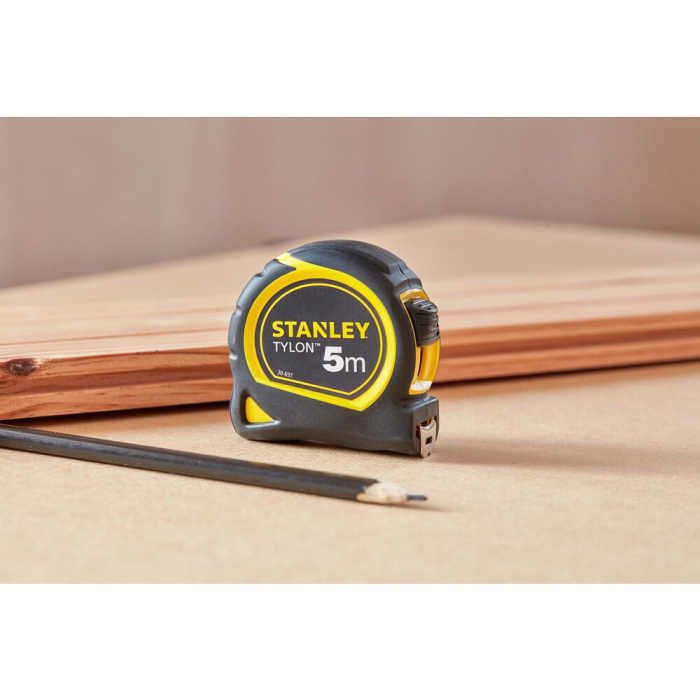 Stanley 1-30-697, ruleta Tylon 5m, tru-zero, protectie din cauciuc, anti-alunecare, 5m x 19mm [4]