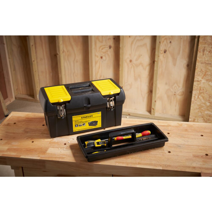 Stanley 1-92-066, cutie de depozitare 19' cu inchizatoare metalica, 2 organizatoare si tava [10]