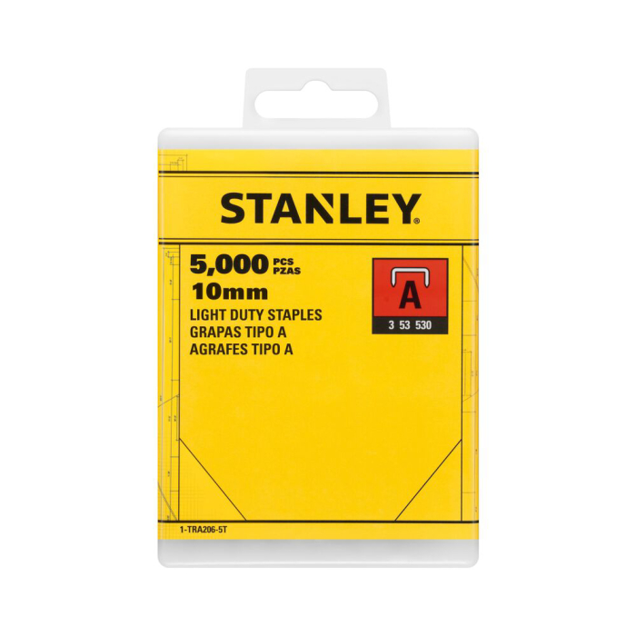 Stanley 1-TRA206-5T, capse pentru aplicatii uzuale, 10mm, 5000 buc tip A 5/53/530, blister [1]
