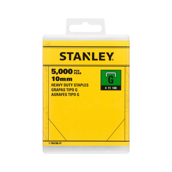 Stanley 1-TRA706-5T, capse pentru aplicatii profesionale, 10mm, 5000 buc tip G 4/11/140, blister [1]