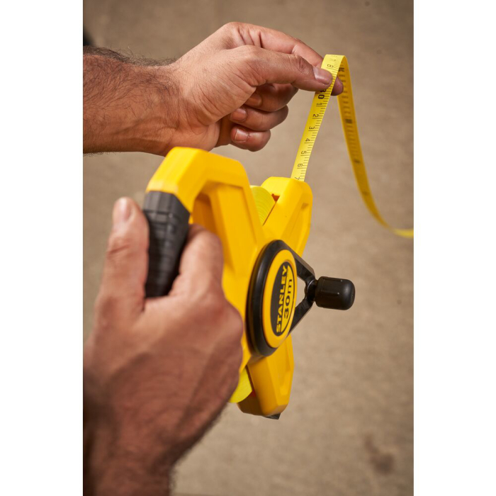 Stanley 2-34-792, ruleta deschisa cu banda din fibra de sticla 30m, masurari de precizie, tru-zero, rezistenta la coroziune, 30m x 13mm, blister [6]