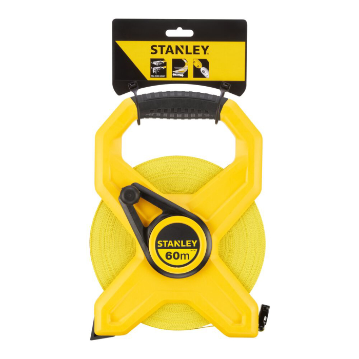 Stanley 2-34-795, ruleta deschisa cu banda din fibra de sticla 60m, masurari de precizie, tru-zero, rezistenta la coroziune, 60m x 13mm, blister [5]