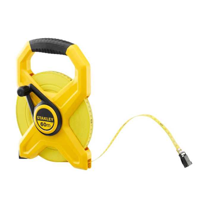 Stanley 2-34-795, ruleta deschisa cu banda din fibra de sticla 60m, masurari de precizie, tru-zero, rezistenta la coroziune, 60m x 13mm, blister [3]