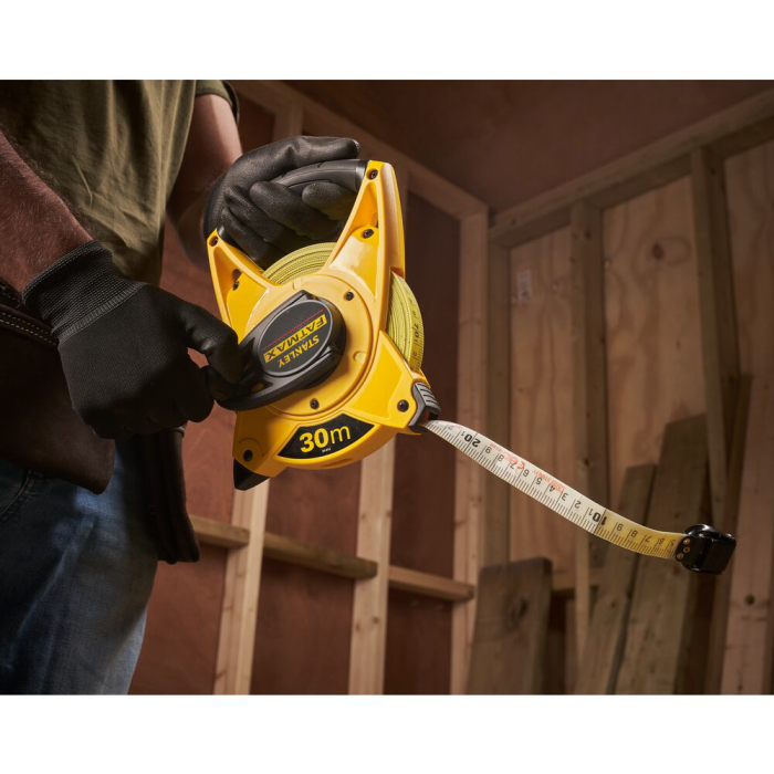 Stanley 2-34-814, ruleta deschisa fatmax cu banda din fibra de sticla 30m, mulinare rapida, tru-zero, 30m x 19mm, blister [7]