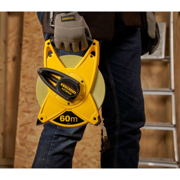 Stanley 2-34-824, ruleta deschisa fatmax cu banda din fibra de sticla 60m, mulinare rapida, tru-zero, 60m x 19mm, blister [3]