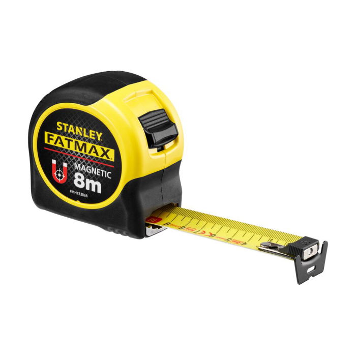 Stanley FMHT0-33868, ruleta magnetica fatmax 8m, Mylar®, BladeArmor, tru-zero, rupere la 3.2m, magnet detasabil, 8m x 32mm, blister [3]