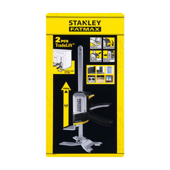 Stanley FMHT83552-1, Set doua menghine Fatmax TradeLift, capacitate 150kg, deschidere max. 220mm, sistem de blocare rapida [3]