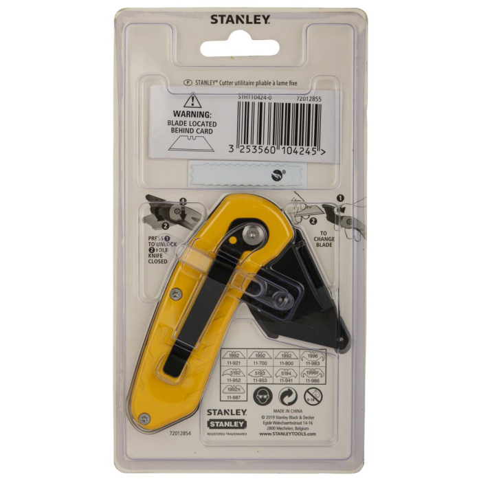 Stanley STHT10424-0, Cutter pliabil cu lama fixa, 140mm + o lama trapezoidala 62mm [14]