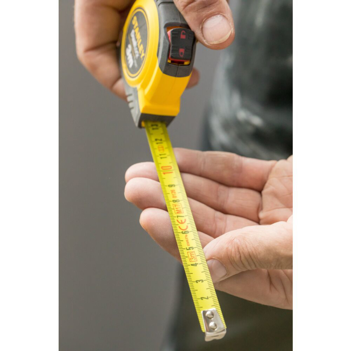 Stanley STHT36802-0, ruleta tylon cu dubla blocare 3m, acoperire Tylon, maner ergonomic, 3m x 13mm, blister [8]