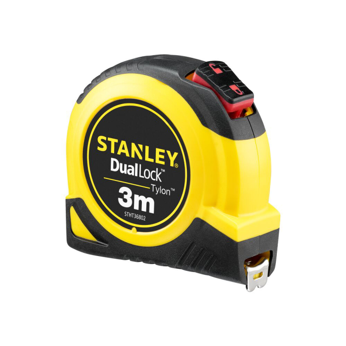 Stanley STHT36802-0, ruleta tylon cu dubla blocare 3m, acoperire Tylon, maner ergonomic, 3m x 13mm, blister [2]