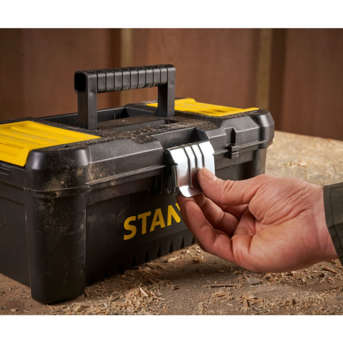 Stanley STST1-75515, essential, cutie pentru scule cu doua organizatoare pe capac si tava detasabila, inchizatoare metalica, 7.60 litri, (12.5 inch) 320x188x132mm [10]