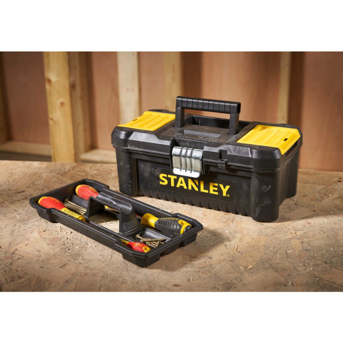 Stanley STST1-75515, essential, cutie pentru scule cu doua organizatoare pe capac si tava detasabila, inchizatoare metalica, 7.60 litri, (12.5 inch) 320x188x132mm [6]