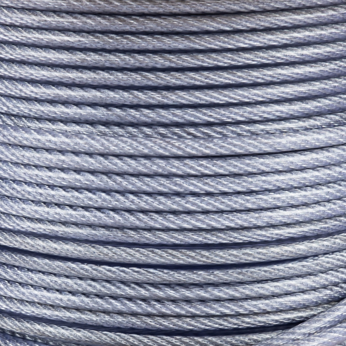 Tambur cablu otel zincat Micul Fermier, plastifiat, diametru 4-5.5mm, lungime 100m [4]