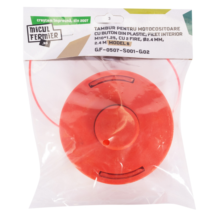 Tambur Micul Fermier, M10*1.25 2F 2.4mm*2.4m BP Model6 [6]