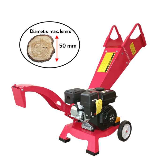 Tocator pentru crengi si vita de vie Micul Fermier, Ø50mm, motor benzina 7CP pentru rumegus [2]