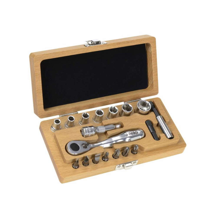 Trusa chei tubulare si biti, XS Traditional, Felo, 1/4', 18 piese [4]