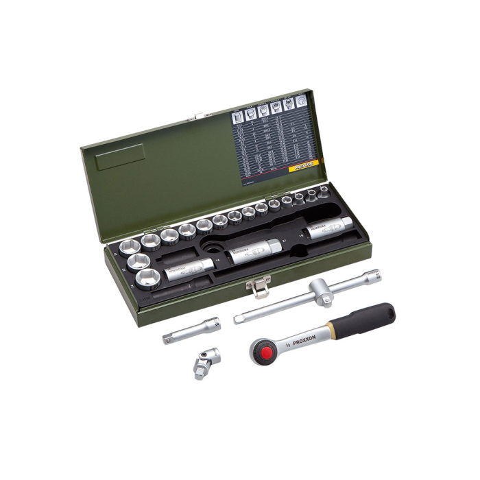 Trusa compacta de chei tubulare 3/8', Proxxon 23110, 24 piese [2]