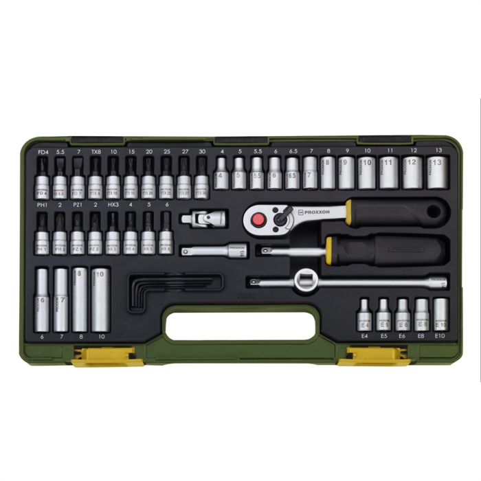 Trusa de precizie pentru ingineri, Proxxon 23280, 1/4', 50 piese [1]