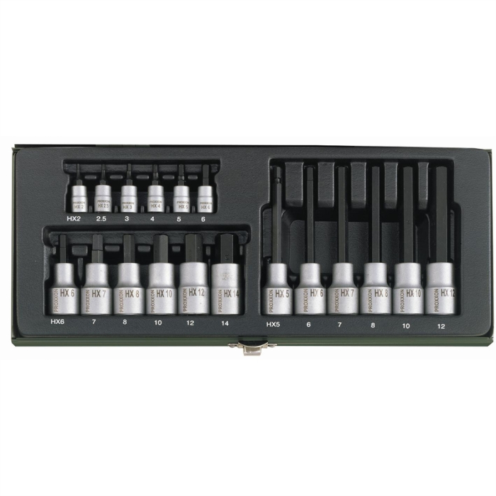 Trusa speciala pentru suruburile HEX, Proxxon 23100, 18 piese [1]