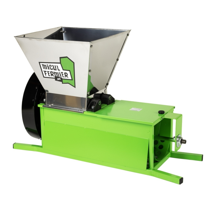 Zdrobitor struguri electric Micul Fermier 0.55kW, cuva 30L, capacitate maxima de productie 1000 Kg/h, cu desciorchinator [19]