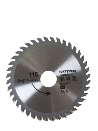  Discuri lemn - 115X22.23 40T disc de taiat lemnul ROTOR