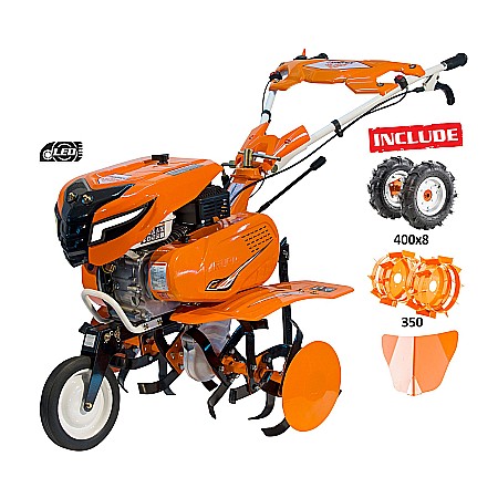 Întreținere casă și fermă - Motosapa RURIS 7500ACC + roți cauciuc 4.00-8 + rariță + roți metalice fără manicot + set contragreutăți 10 kg